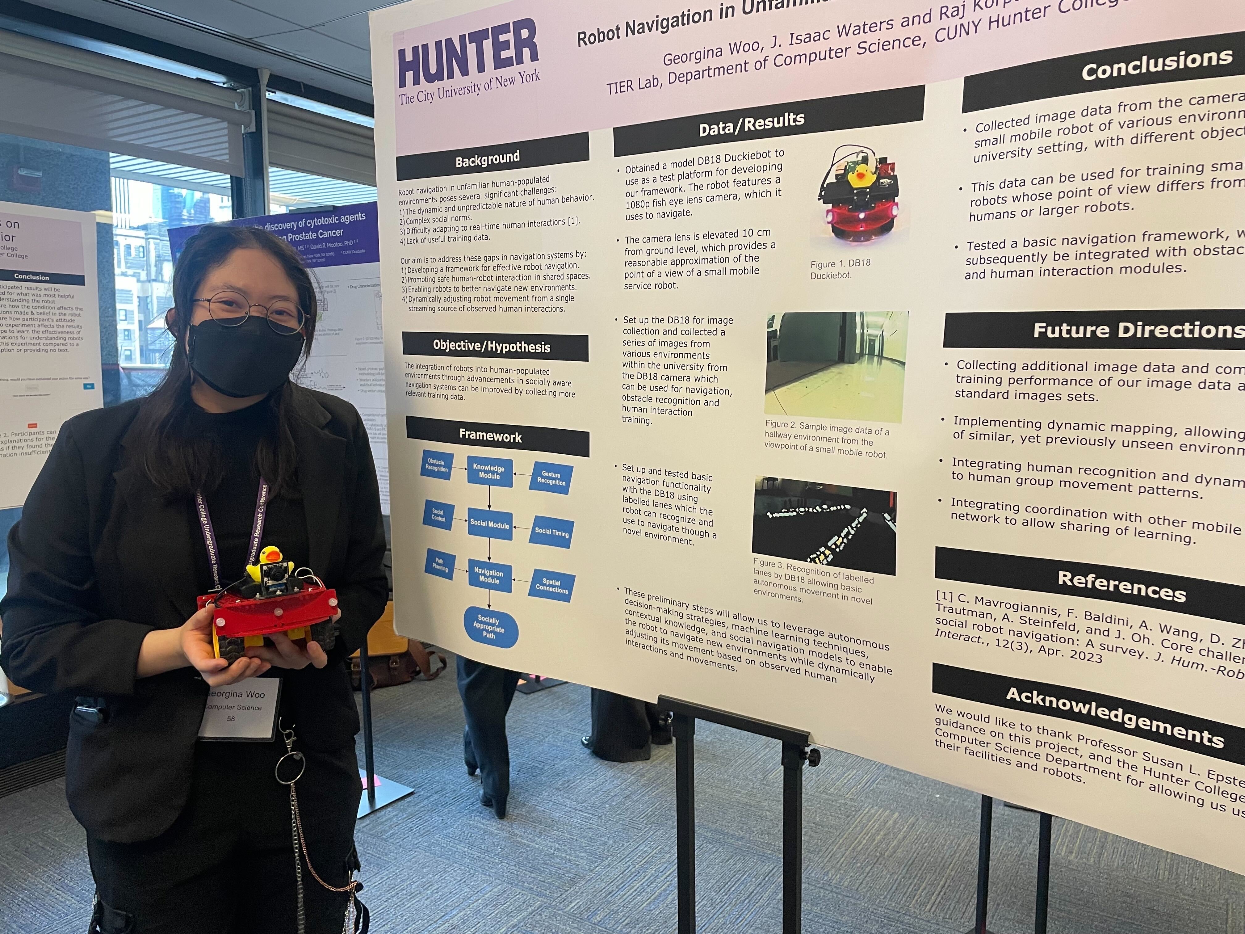 Presenting Duckiebot at Hunter Undergraduate STEM Conference 2024